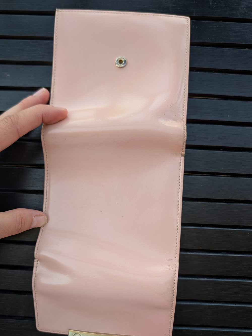 Vintage Cartier Wallet Eternity Rose Pink Leather Trifold Gold Hardware - Picture 10 of 16